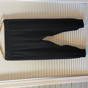 ATM black silk joggers (L)